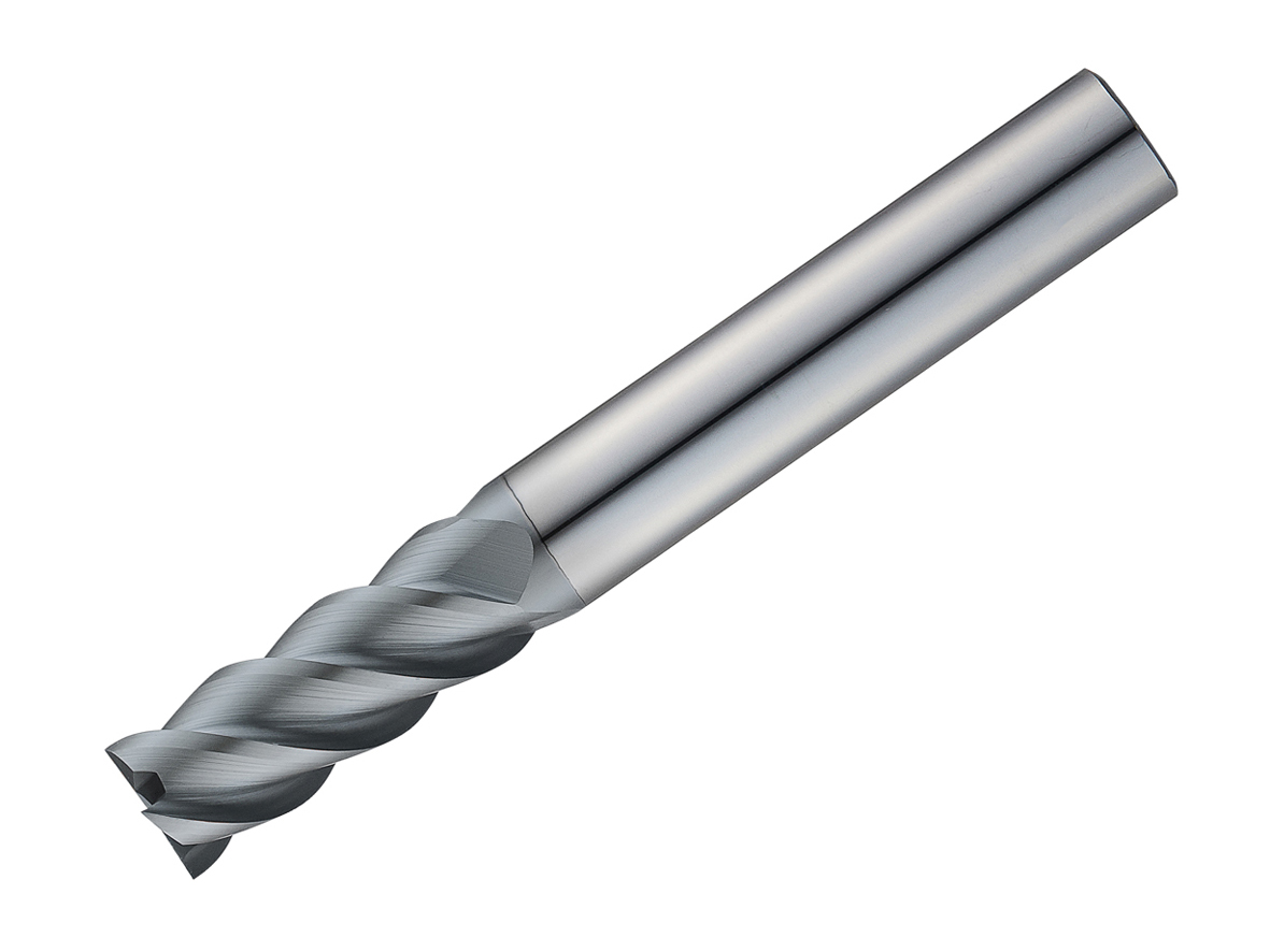 1/2 AlTiN Coated 30° Helix Standard Performance End Mill with Radius