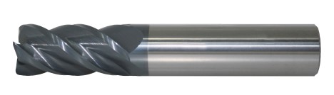 0.1875 inch standard series 4 flute end mill for stainless steel and steels