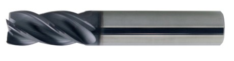 Ultra High Performance Solid Carbide Variable Helix 4 Flute HPC End Mill(01875.06250.R04.R00100.)