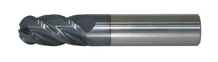 Standard Performance AlTiN Coated Solid Carbide 4 Flute Ball Nose End Mill(05000.10000.R04.R02500.)